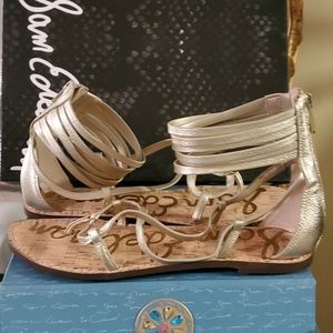 Sam Edelman Ginettte Gold Lea Sandals